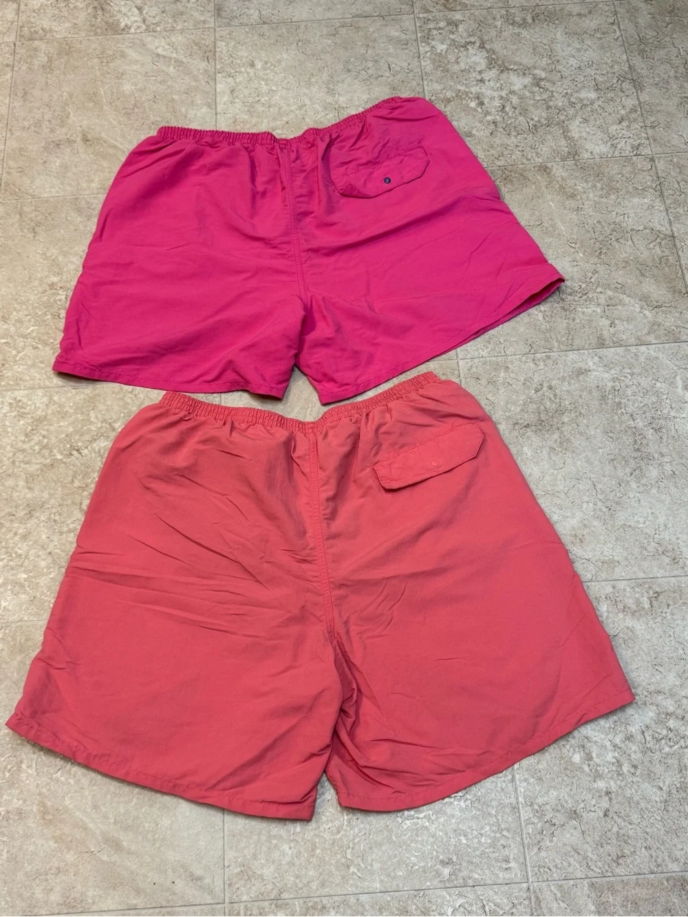 Patagonia Men’s Baggies Bundle 2 Pairs Pink Coral Hiking Outdoor Shorts Large